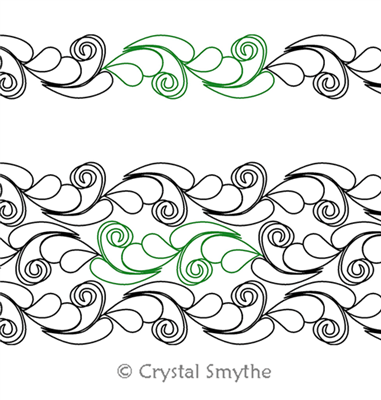 Galyna Feathers Sashing | Digital Quilting Designs