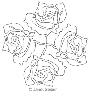 Four Roses Motif | Janet Seiber | Computerized Quilting Designs