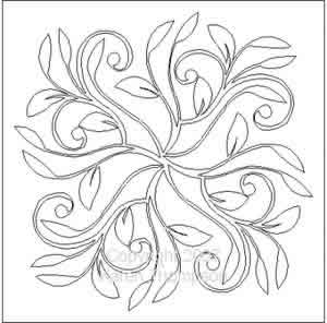 Swirling Leaves | Karen Thompson | Digitized Quilting Designs